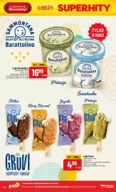 Polomarket gazetka tydzień 35 Strona 34: Lody Barattolino pistacja Sammontana €16,99, Lody Gruvi kokos Sammontana €4,99