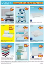 Möbelix Prospekt Seite 1: Bettwäsche „Trude“ €4,00, Primatex BETTENSET „OLGA“ €10,00