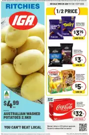 IGA catalogue week 35 Page 5: Golden Gaytime Ice Cream 4 Pack €5,00, Kettle Potato Chips €3,00
