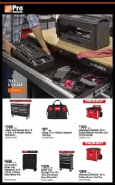 The Home Depot flyer week 35 Page 1: Husky Tool Storage 5-Drawer €329,00, Husky 12 in 4 Pocket Zippered Tool Bag €9,98