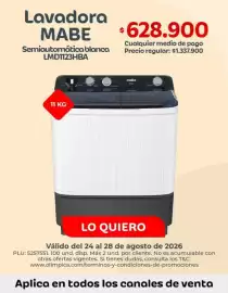 Catálogo Olímpica semana 34 Página 3: Mabe - lavadora semiautomática blanca lmd1123hba €628.900,00