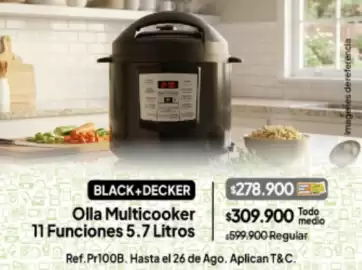 Catálogo Jumbo Página 7: Black & decker - olla multicooker 11 funciones 5.7 litros ref.pr100b €309.900,00