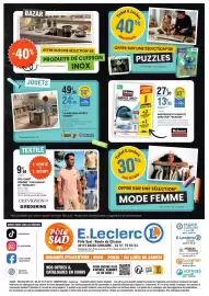 Catalogue E.Leclerc page 2: Smoby - cuisine bon appétit €49,90, Chevignon - tee-shirt homme chevignon ou redskins €9,99