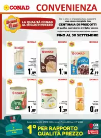 Volantino Conad Margherita Pagina 6: The Conad alla pesca €0,49, Conad i cottial vapore mais €1,29