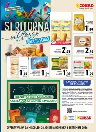 Volantino Conad Margherita Pagina 8: Caramelle Haribo vari gusti €1,39, Cornetti Misura fibrextra integrale €2,59