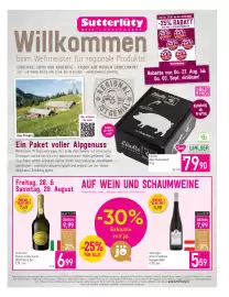 Sutterlüty Flugblatt woche 35 Seite 1: Steininger Grüner Veltliner Kamptal DAC €5,59