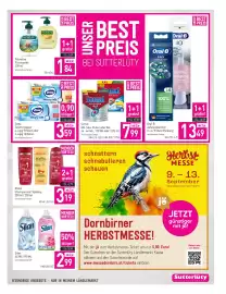 Sutterlüty Flugblatt woche 35 Seite 19: Zewa Toilettenpapier €3,59, Silan €2,99