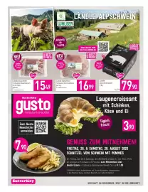 Sutterlüty Flugblatt woche 35 Seite 8: Ländle Alpschwein Schweine Bauchfleisch ohne Bein €15,49