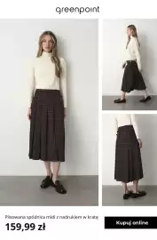 Greenpoint gazetka tydzień 35 Strona 8: Plisowana spódnica midi z nadrukiem w kratę Greenpoint €159,99