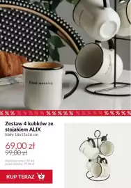 Homla gazetka tydzień 35 Strona 6: Zestaw 4 kubków ze stojakiem Alix biały 16x15x16 cm €69,00