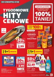 Kaufland gazetka tydzień 35 Strona 2: Makrela wędzona tusza €2,99, Masło Polskie ekstra €2,99