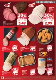 Kaufland gazetka tydzień 35 Strona 27: Szynek z Jakubowej Spiżarni €3,49, OLEWNIK Kiełbasa sucha krakowska z szynki €3,99