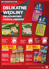 Kaufland gazetka tydzień 35 Strona 38: Dolina Dobra Dobrusie Paróweczki €3,99, Dolina Dobra Dobrusie Szyneczka €4,99
