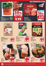 Kaufland gazetka tydzień 35 Strona 39: Ćwiatka z kurczaka wędzona €1,19, DUDA Szynka lub Polędwica drobiowa €5,49