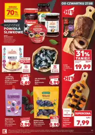 Kaufland gazetka tydzień 35 Strona 43: Szaszłyki z łososia wędzonego ze śliwką €7,99, Śliwka Nałęczowska €4,99
