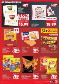 Kaufland gazetka tydzień 35 Strona 48: PRINCE POLO Wafelki classic €17,99, Lajkonik Paluszki Junior, klasyczne €3,49