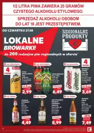 Kaufland gazetka tydzień 35 Strona 52: HIRSCHBERGER Pils Limited Edition €6,49, Piwo Amber €3,69