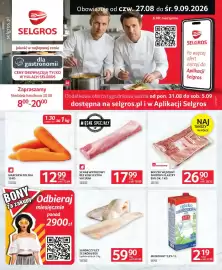 Selgros gazetka Strona 1: Marchew €13,64, Boczek wędzony Economy €28,25