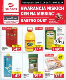 Selgros gazetka Strona 1: Jaja Economy €35,60, Frytura Pan max €39,89