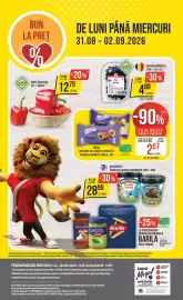 Catalog Mega Image săptămâna 35 Pagină 24: Milka croissant cu cremă cu ciocolată €2,57, Gusturi Românești Afine €4,89