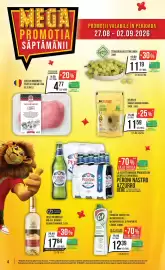 Catalog Mega Image săptămâna 35 Pagină 4: Peroni Nastro Azzurro bere, Delhaize brânză grana padano €11,59