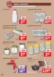 Catalog Auchan Pagină 20: Set 3 borcane de sticlă cu capac €15,99, Borcane pet cu capac €3,49