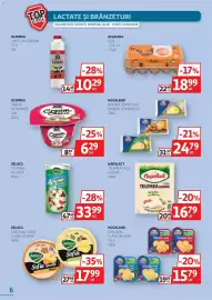 Catalog Auchan Pagină 6: Hochland brânză topită felii €24,79, Napolact telemea vacă huedin €16,79