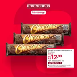 Encarte Lojas Americanas semana 35 Página 1: Chocolícia - biscoito recheada chocolica €12,99