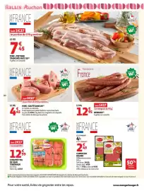 Catalogue Auchan Supermarché page 10: LE PORC FRANÇAIS €0,67, MERGUEZ €12,95