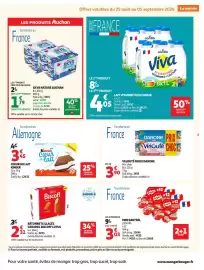 Catalogue Auchan Supermarché page 7: DANONE VELOUTÉ FRUIX €3,90, Candia Lait vitaminé Viva €4,05