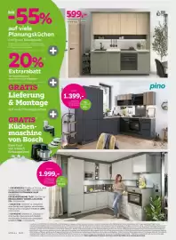 Mömax Flugblatt woche 35 Seite 6: Küchenblock €599,00, Impuls Küchen Eckküche €1.999,00