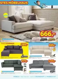 Möbelix Prospekt woche 35 Seite 3: Ecksofa Pelle €666,00, P&B My Place. Base Ecksofa €299,00