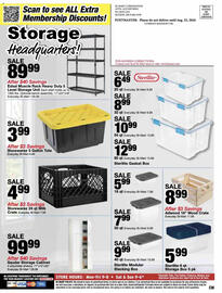 Bi-Mart weekly ad Page 12: Storewarez 5 Gallon Tote €3,99, Adwood 18" Wood Crate €8,99