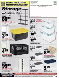 Bi-Mart weekly ad Page 12: Storewarez 5 Gallon Tote €3,99, Adwood 18" Wood Crate €8,99