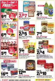 Bi-Mart weekly ad Page 2: Bush's Baked Beans, Ben's Original Ready Rice, Aunt Nellie's Pickled Beets or Bean Salad €4,00