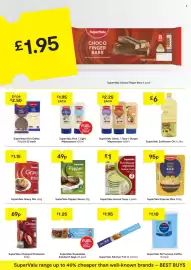 SuperValu leaflet Page 11: SuperValu Choco Finger Bars 8 pack €1,95, SuperValu Real / Light Mayonnaise €1,95