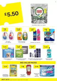 SuperValu leaflet Page 18: Fairy Platinum Tablets €5,50, Domestos 750ml €1,85