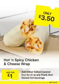 SuperValu leaflet Page 9: Hot 'n Spicy Chicken & Cheese Wrap €3,50