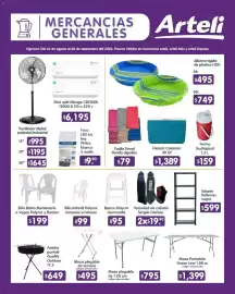 Folleto Arteli Página 16: Mesa plegable €795,00, Silla Bistro Montecarlo o Vegas Polycar y Boston €199,00