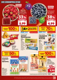 Kaufland gazetka tydzień 35 Strona 2: Polskie maliny €5,99, PERLA Kanapka €5,99