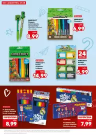 Kaufland gazetka tydzień 35 Strona 21: MINECRAFT Naklejki na zeszyty €5,99, MINECRAFT Kredki ołówkowe trójkątne €14,99