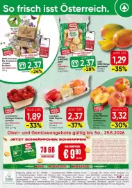 Eurospar Flugblatt woche 35 Seite 1: SPAR wie früher Bio-Knoblauch „Projekt BeeWild“ €2,37, Süße SPAR Mango €1,29