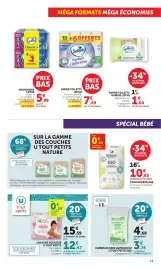 Catalogue Bi1 page 11: U tout petits bio Carrés de soin €3,74, Biolane Couches €10,65