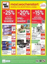 Maximarkt Flugblatt woche 35 Seite 24: KENWOOD Küchenmaschine KVC 3170S Chef €296,65, Bosch Küchenmaschine MUMS2AW00 €97,66