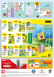 Folheto Continente semana 35 Página 52: Cola universal uhú €2,89, Fita corretora uhu mini roller €6,15