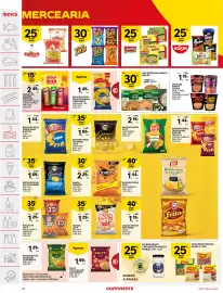Folheto Continente semana 35 Página 22: Snacks de batatas pringles originais/natas & cebola/paprika €2,49
