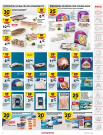 Folheto Continente semana 35 Página 5: Cubos de tamboril congelados €3,99, Filetes de peixe gato congelados €5,19