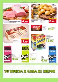 Catálogo Hiper Usera Página 10: Delicias del Campo patatas €2,95, Eria leche desnatada €0,80