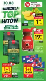 Intermarche gazetka tydzień 35 Strona 2: Banany luz €1,99, Kawa rozpuszczalna NESCAFÉ Classic €19,99