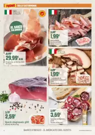 Volantino Banco Fresco settimana 35 Pagina 4: Francobolli di guanciale nazionale €1,99, Prosciutto di Parma DOP €29,99